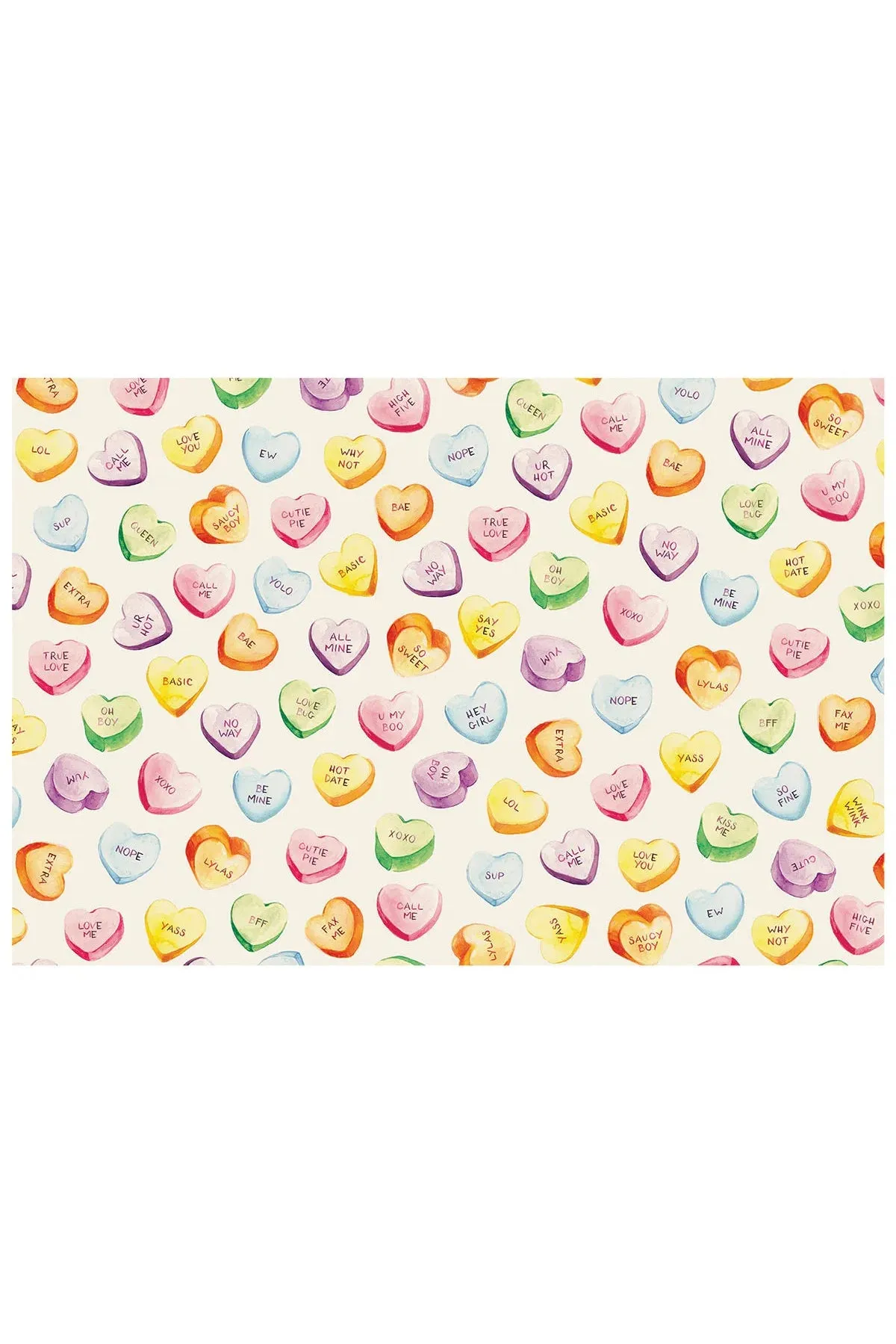 Conversation Hearts Placemat-FINAL SALE