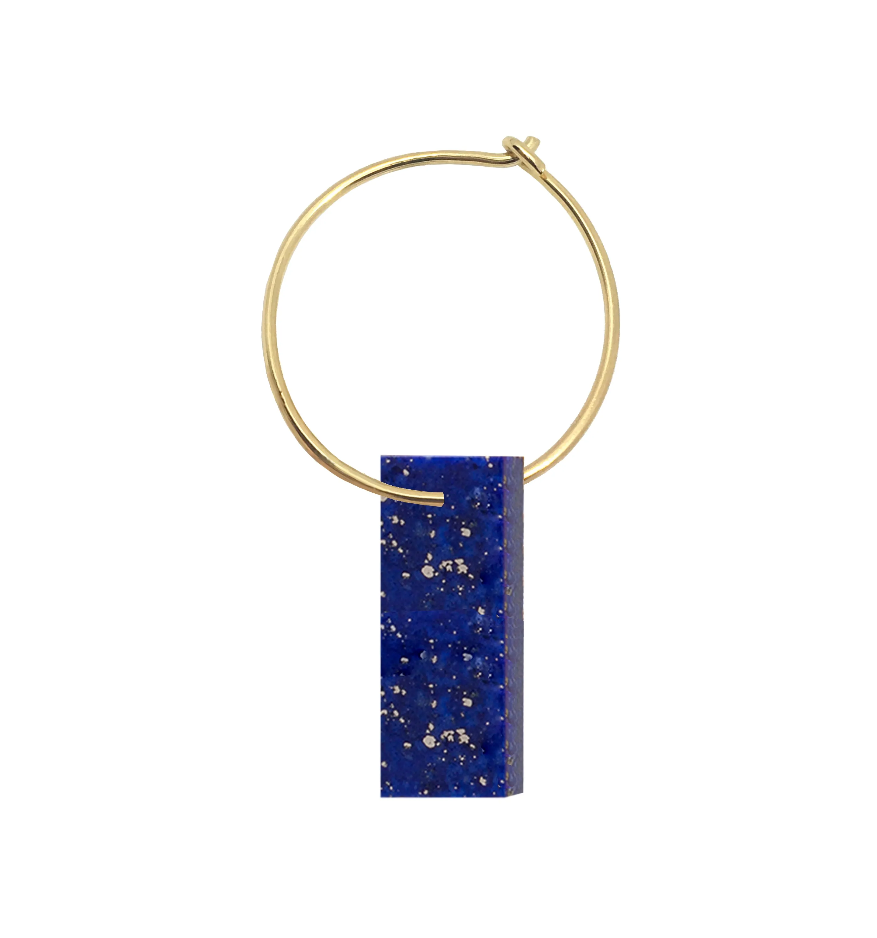 DIASPRO LAPIS LAZULI EARRING CIRCLE