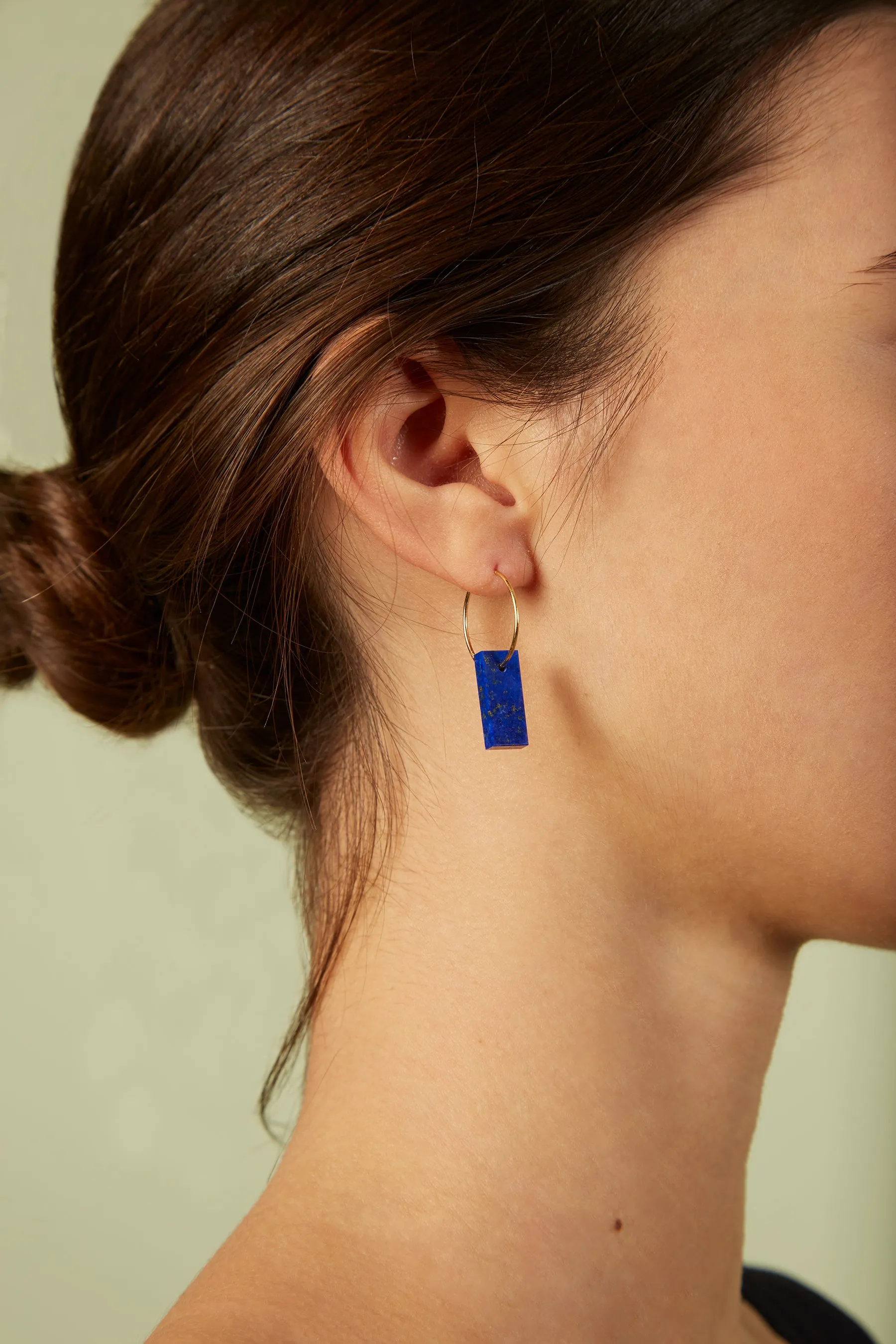 DIASPRO LAPIS LAZULI EARRING CIRCLE