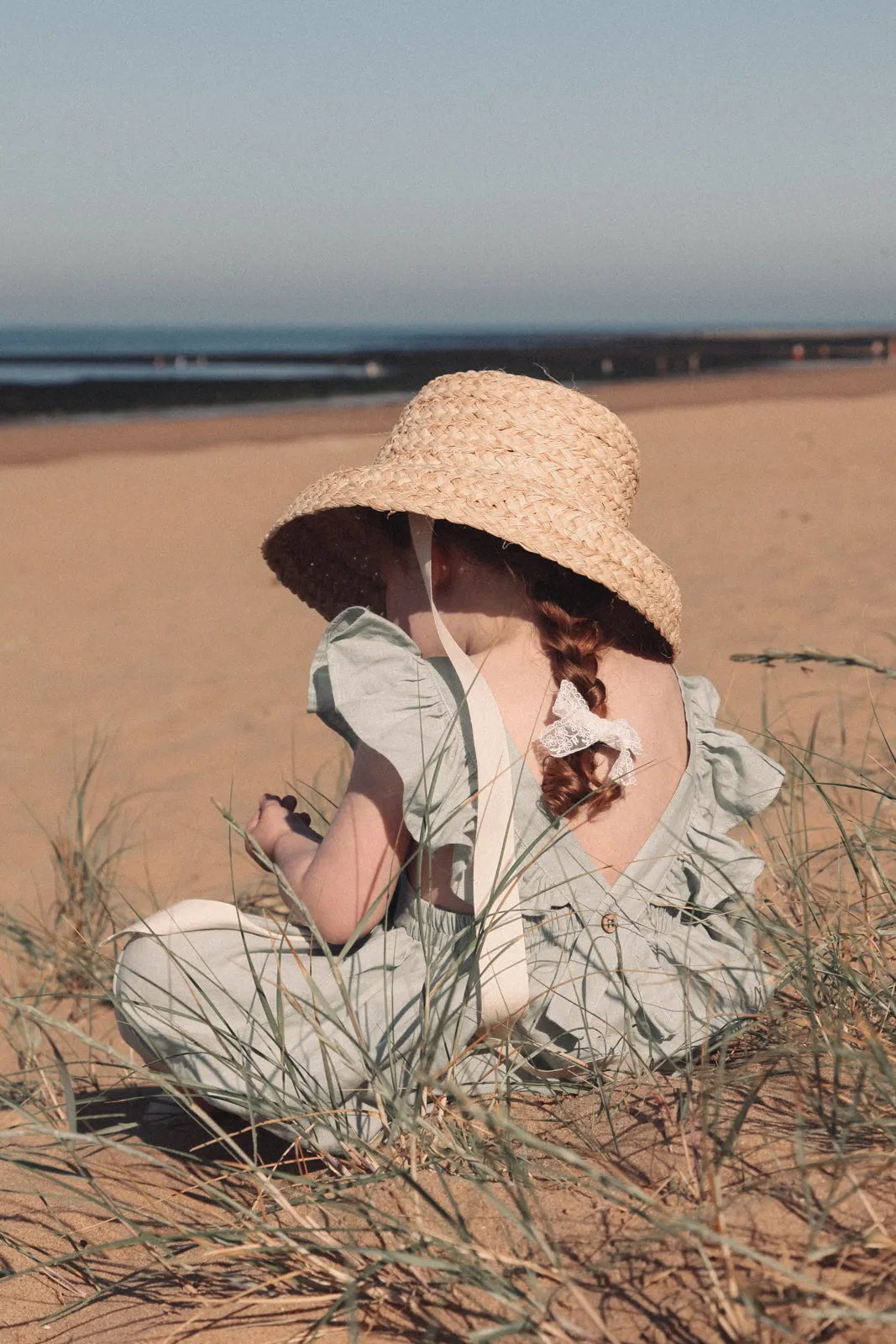 Dusky Sage Frill Shoulder Dress