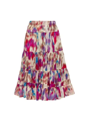 Elfa Skirt in Beige/Raspberry