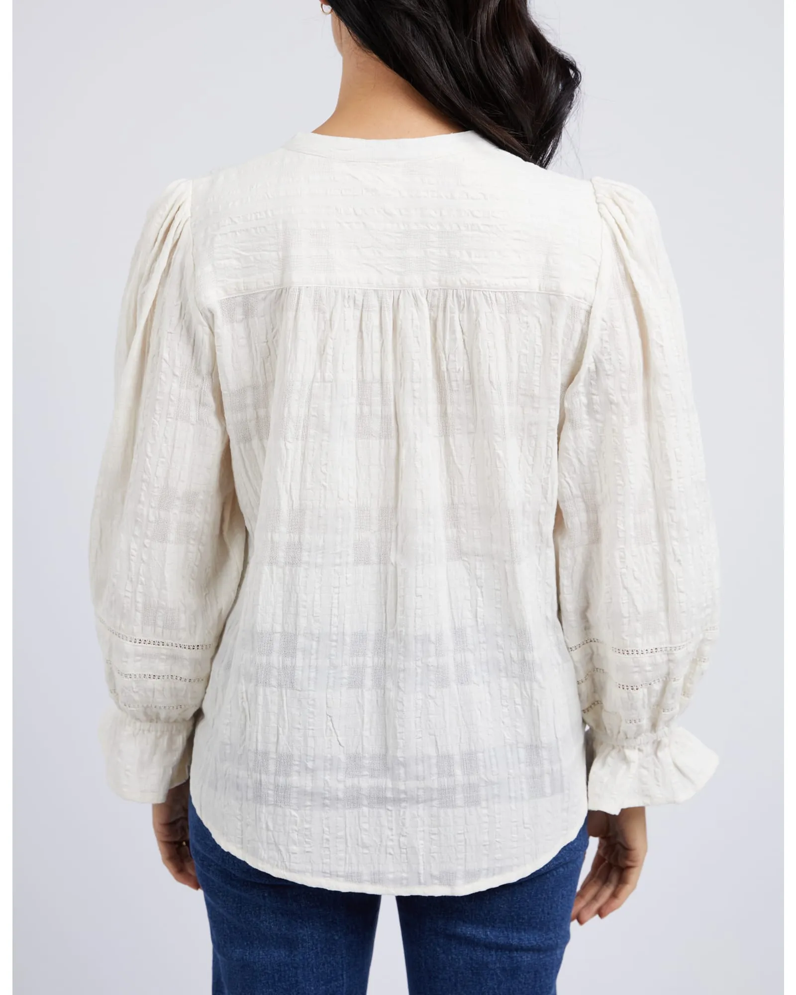 Elm - Fennel Cotton Shirt - Pearl