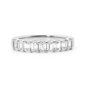 Emerald cut eternity ring