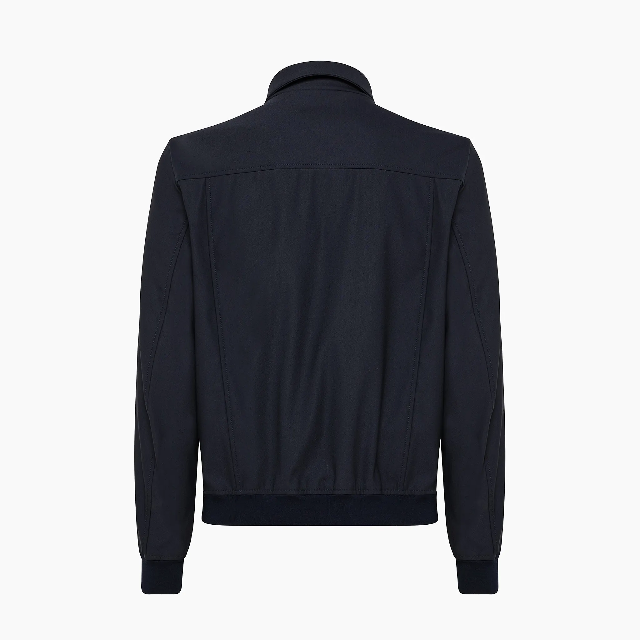 Ennio tech wool bomber with shirt collar