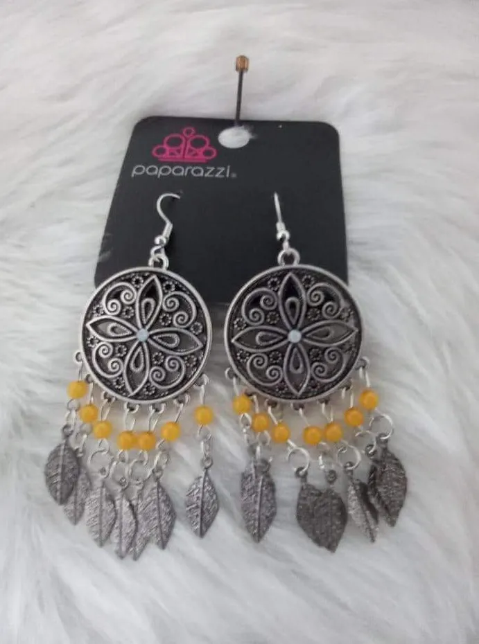 Free-Spirited Fashionista Orange Earrings