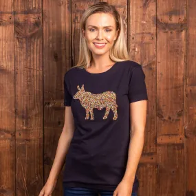 Funky Beaded Nguni Slim Crew Tee Midnight