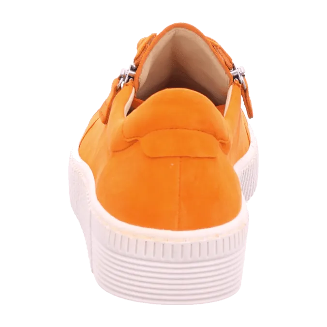 GABOR 43.334.13 NUBUK ORANGE TRAINERS