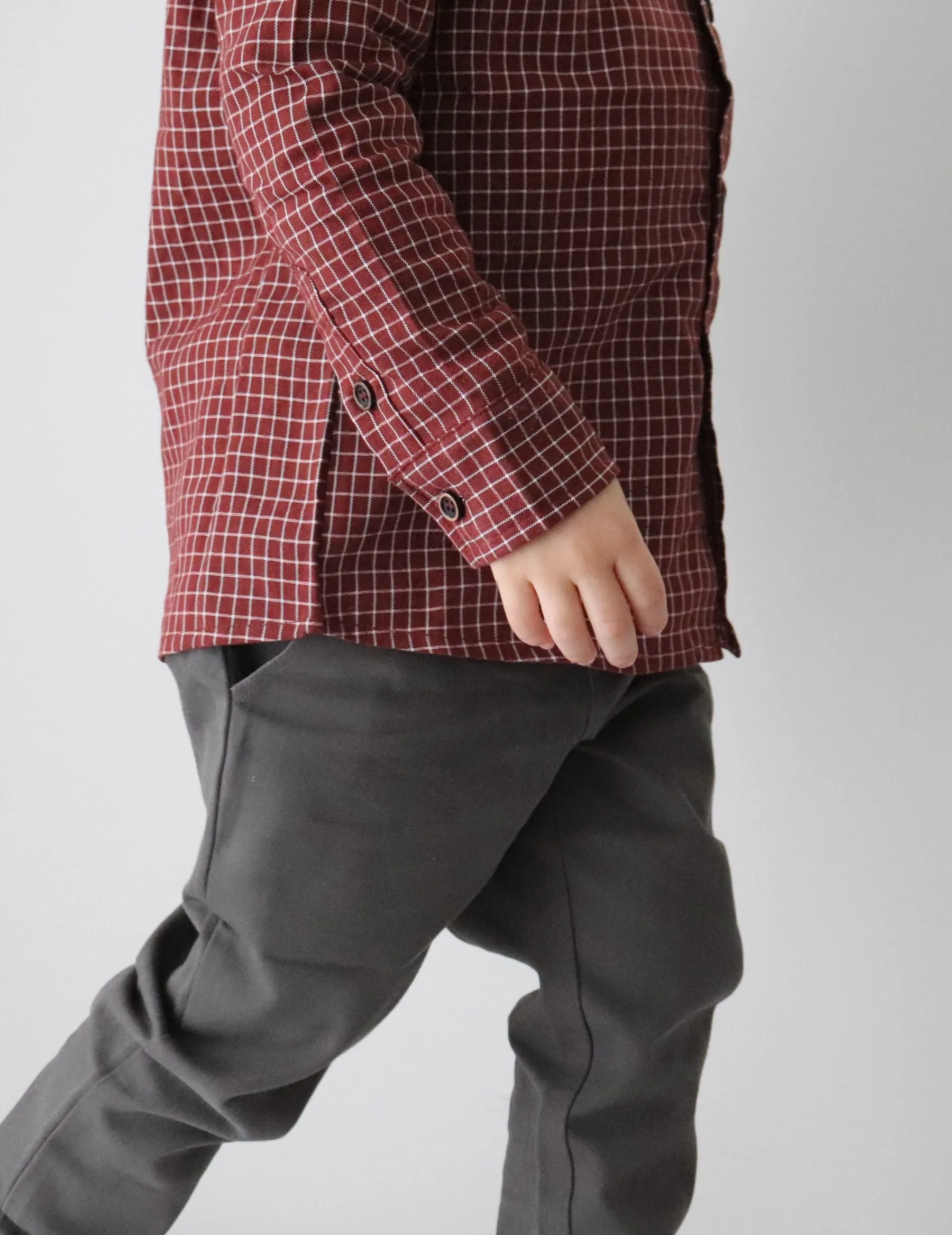 George Boys Shirt - Red Check