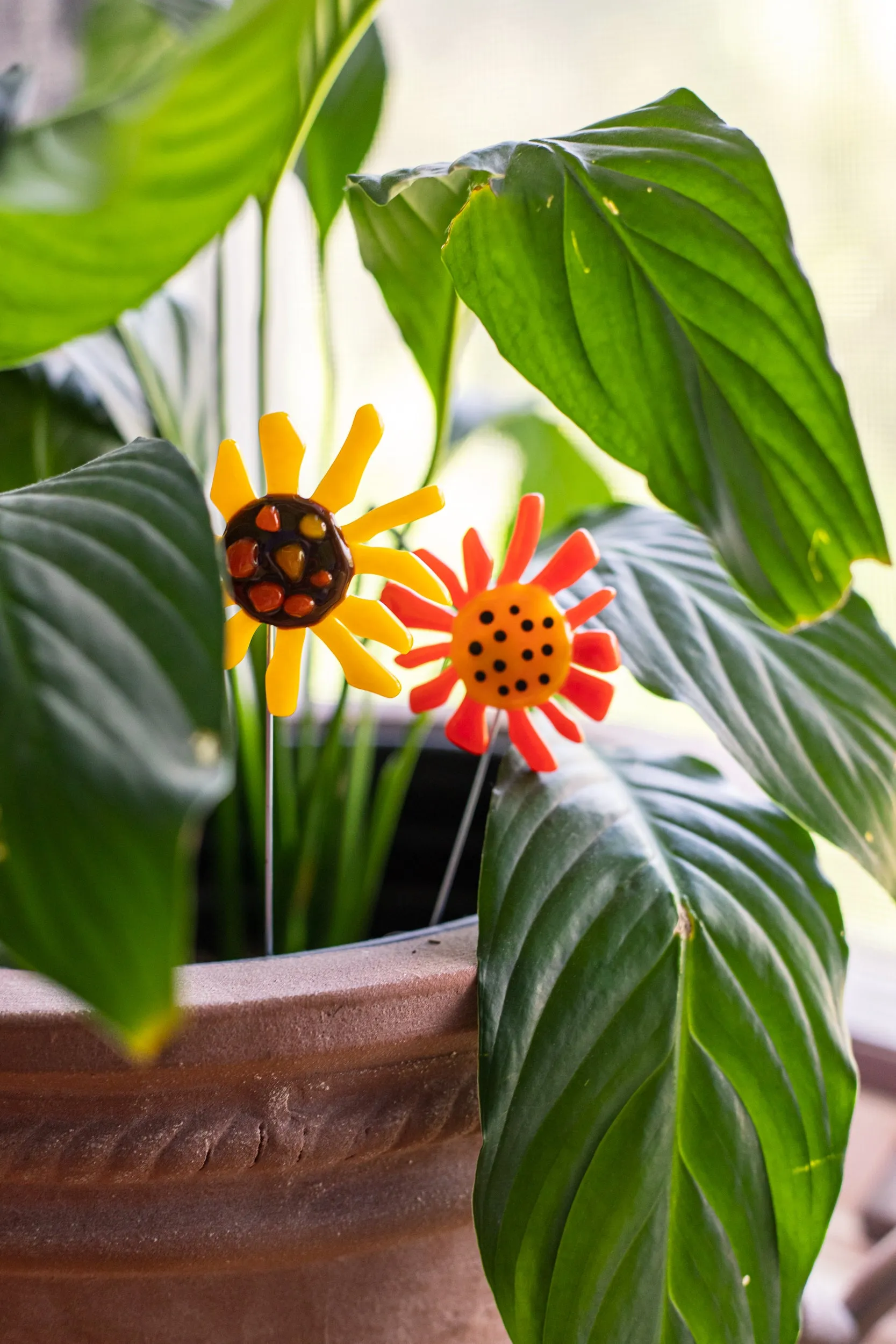 Gerbera Summer Plant Stake- Set of 2