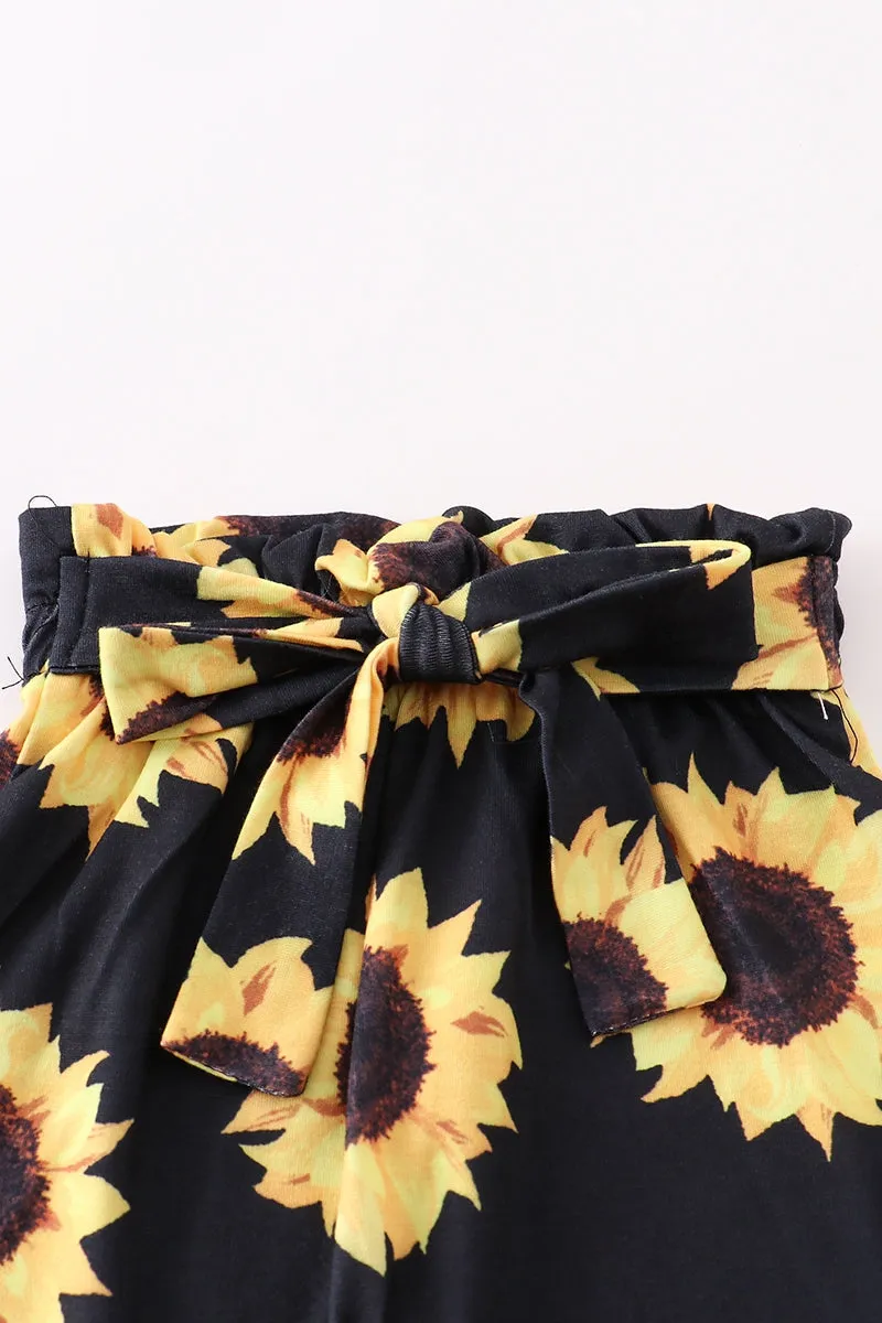 Girl's Mustard Sunflower Baby 3pcs Set