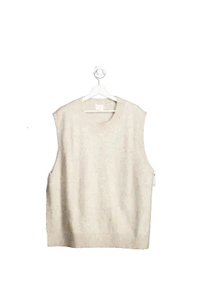 H&M Cream Wool Blend Sleeveless Jumper UK XL