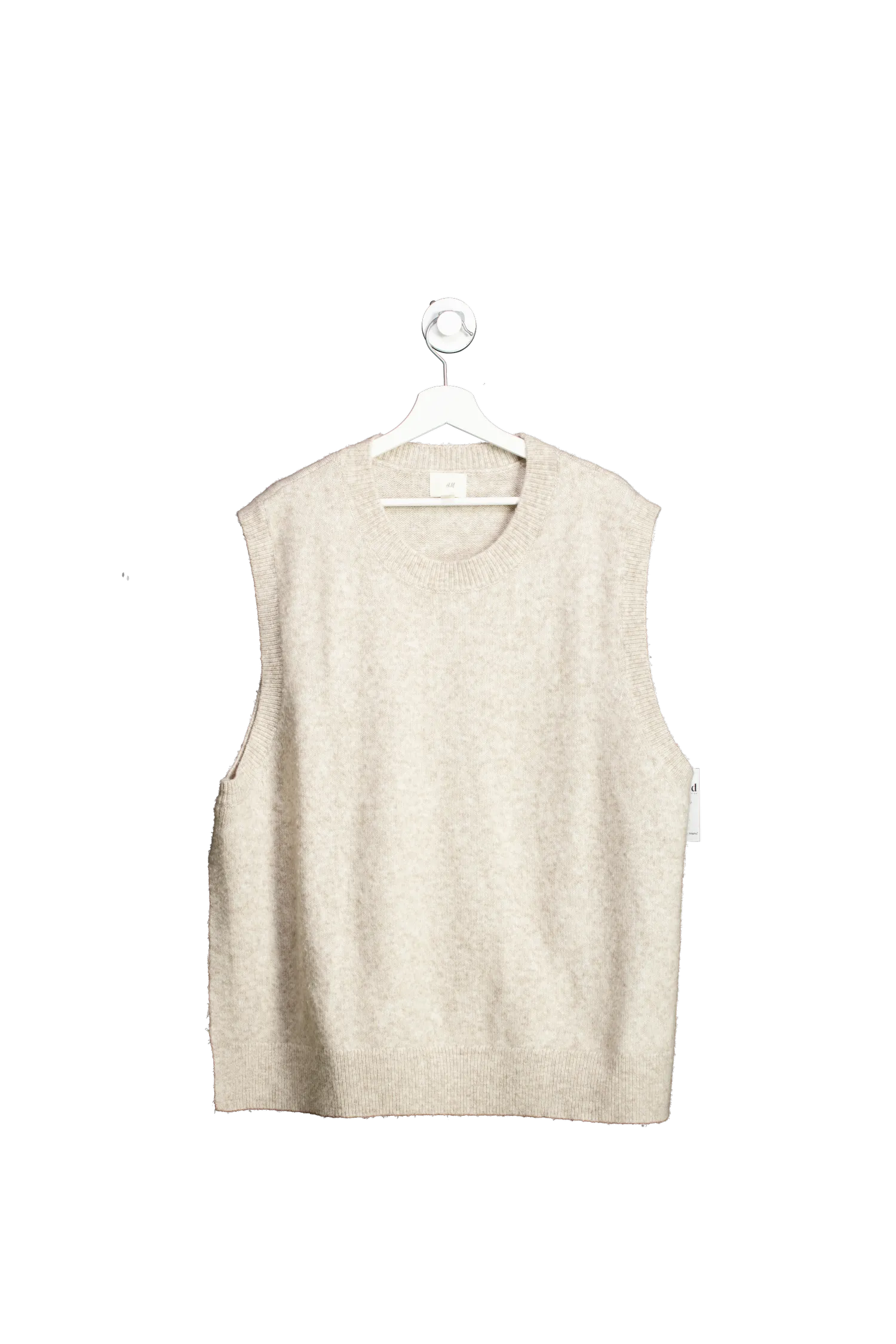 H&M Cream Wool Blend Sleeveless Jumper UK XL