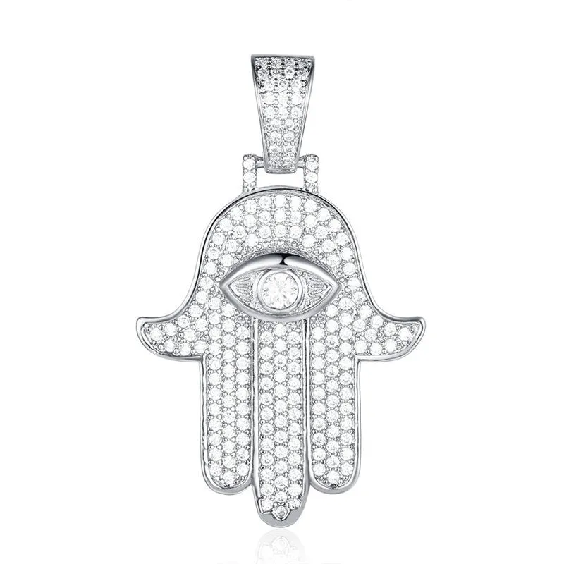 Hamsa Hand Pendant - Silver