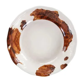 Hi End Accents Elsa Cowhide Melamine Serving Bowl