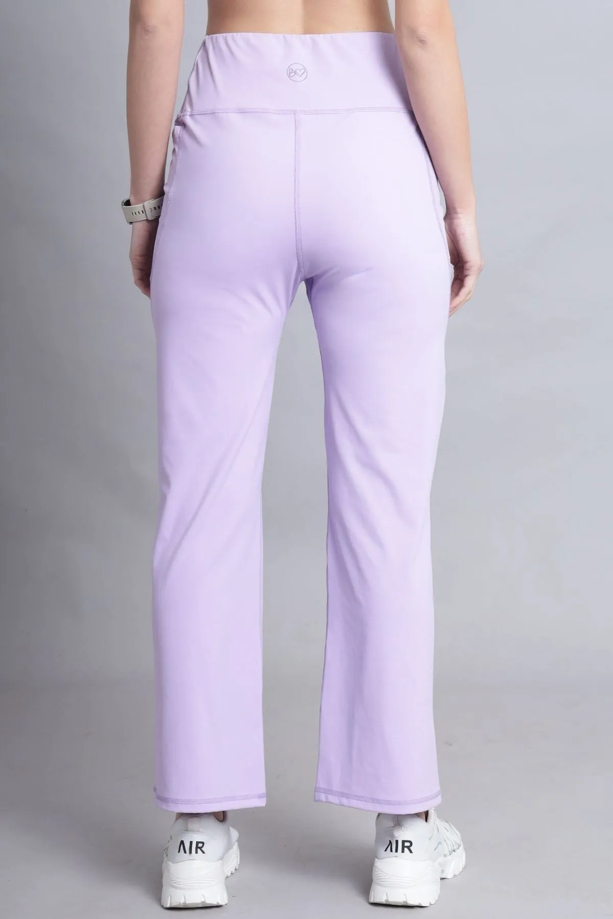 High Waisted Gentle Compression Lavender Postpartum Pants