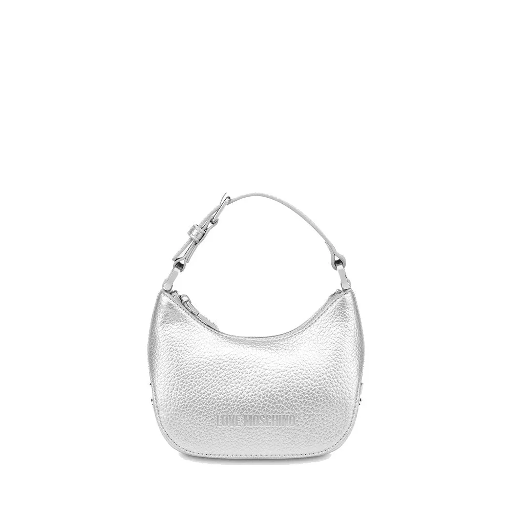 Hobo Bag Small LOVE MOSCHINO linea Giant Logo colore Argento