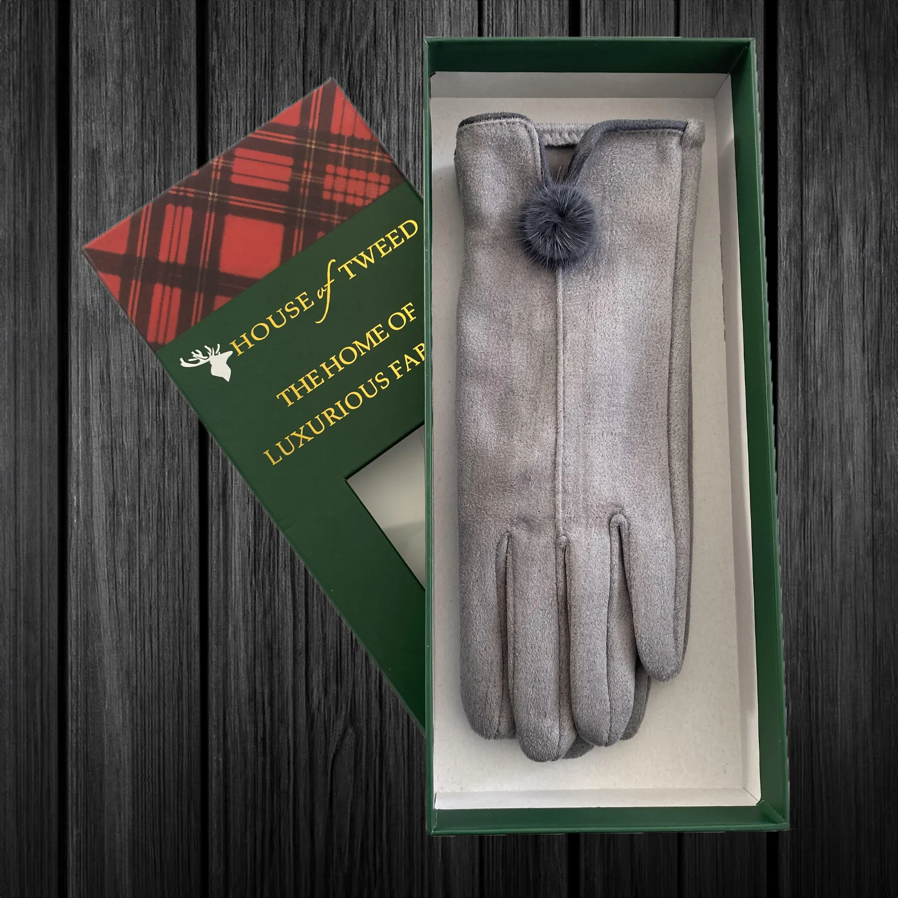 House Of Tweed Ladies Faux Suede Soft Gloves One Size