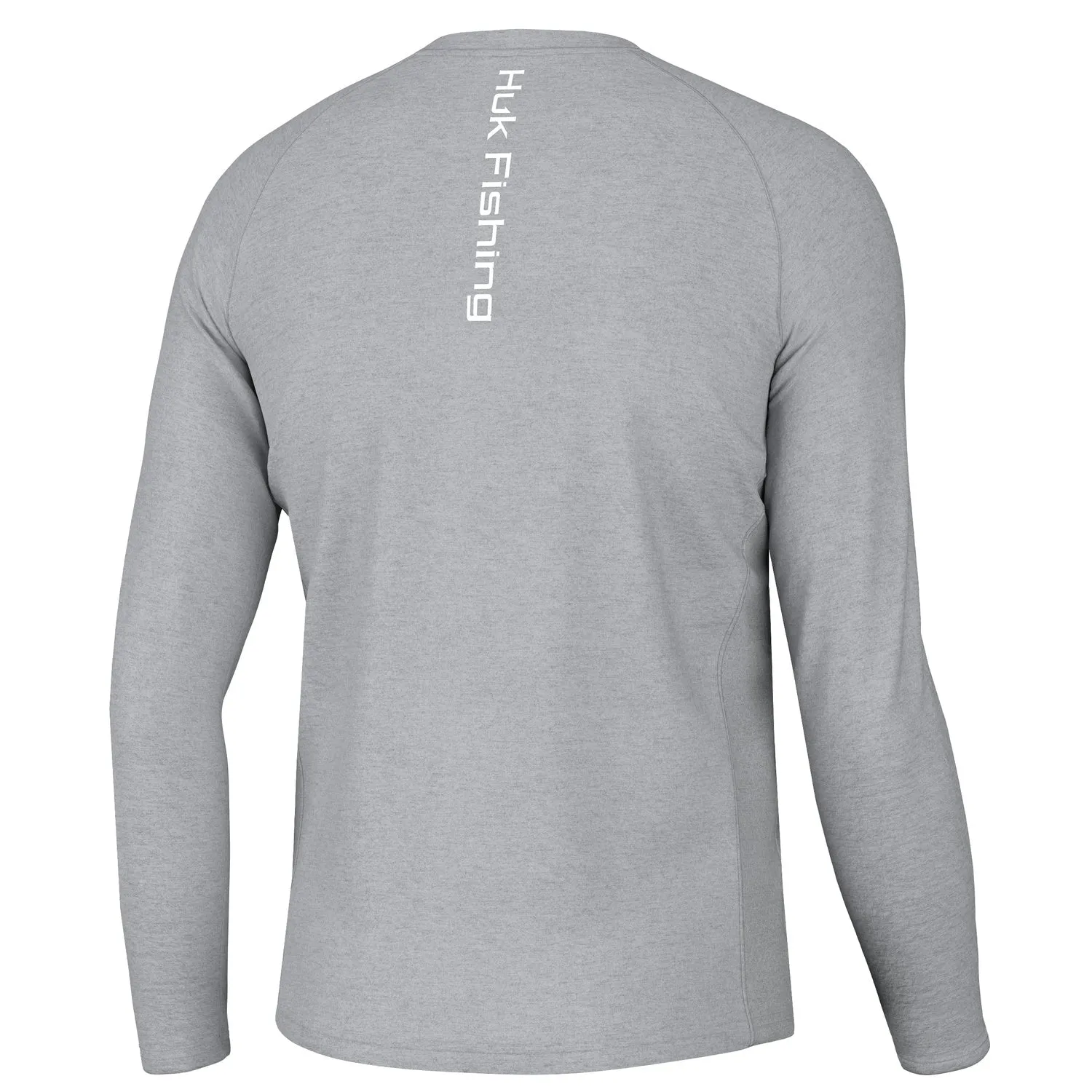 'Huk' Men's Pursuit Vented Performance Crew Neck - Harbor Mist Heather