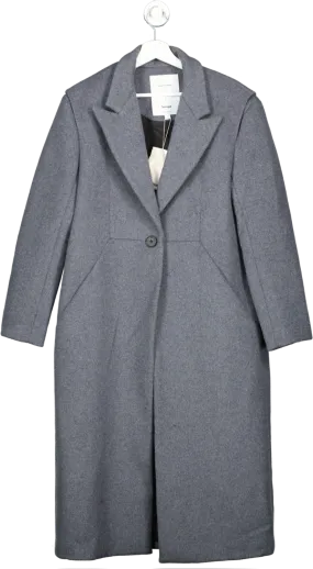 Hussein Chalayan Grey Cashmere Wool Blend Coat UK M