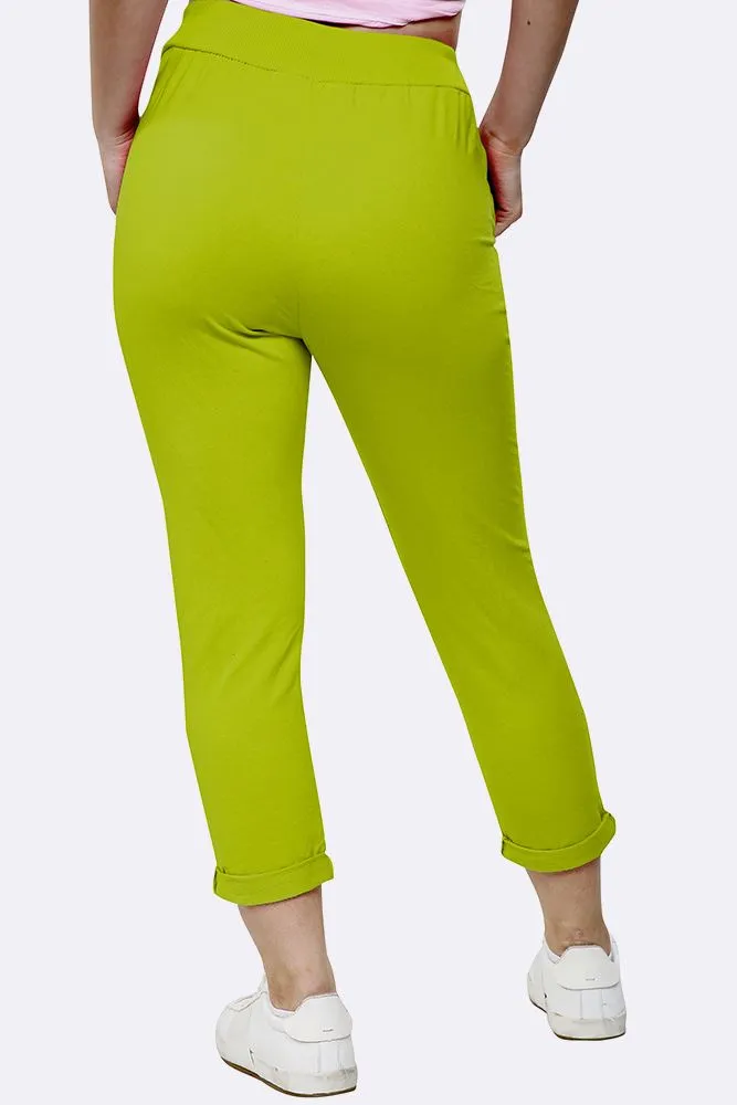 ITALIAN PLAIN POCKET TROUSERS