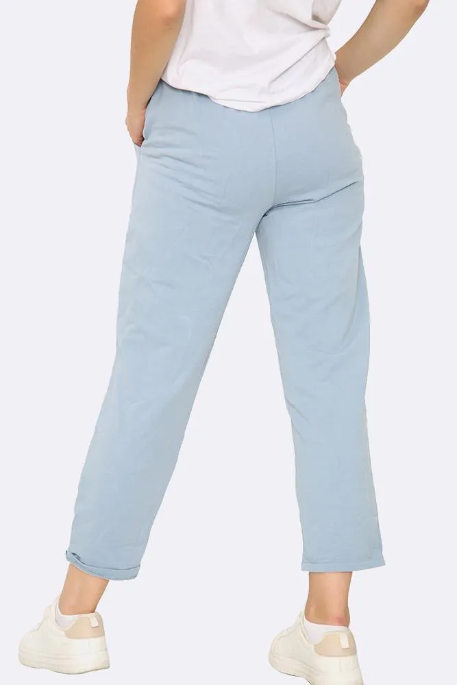 ITALIAN PLAIN POCKET TROUSERS