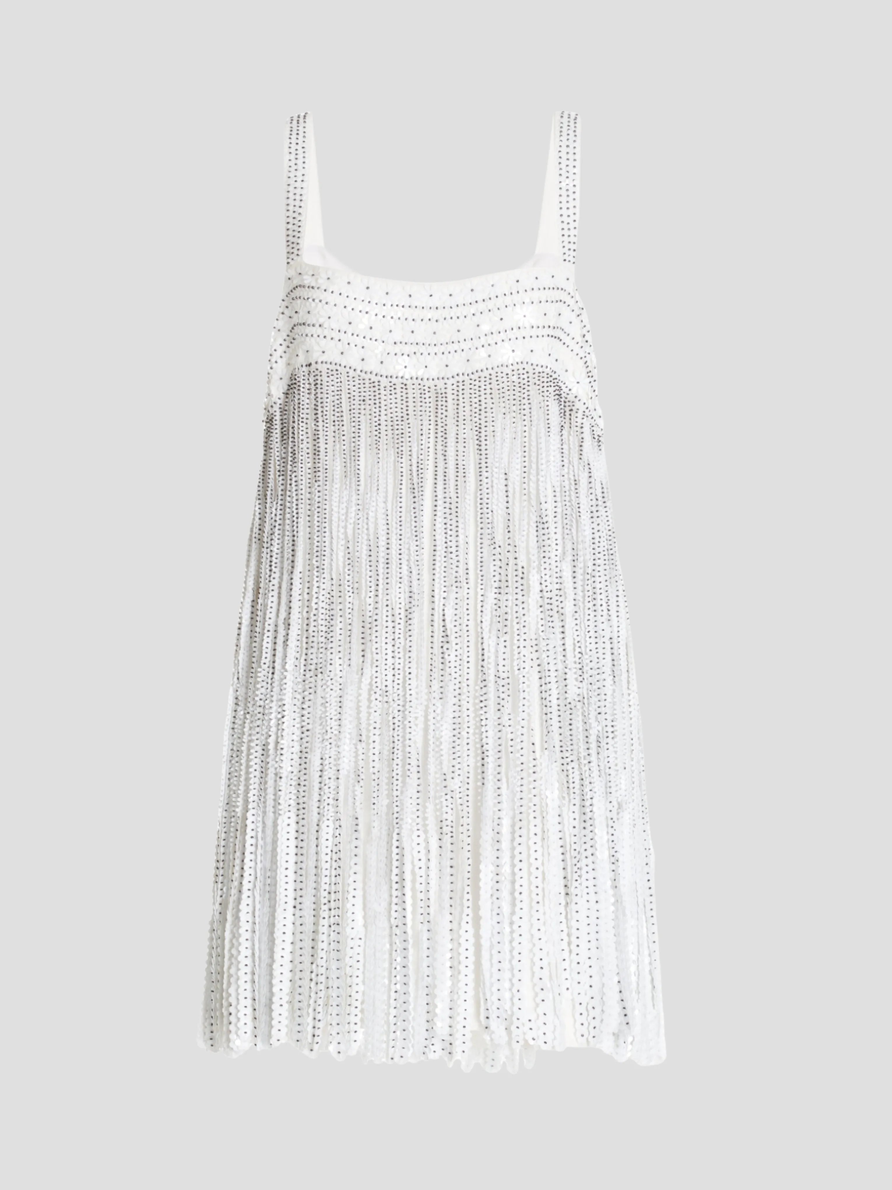 Jas White Fringed Mini Dress