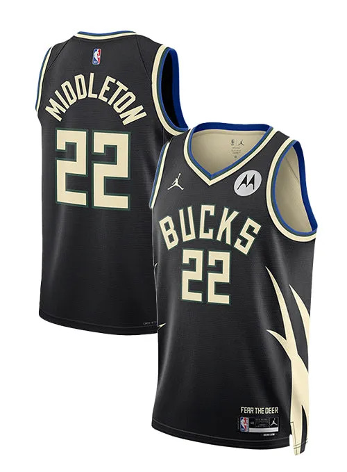 Jordan 2022 Statement Edition Khris Middleton Milwaukee Bucks Swingman Jersey