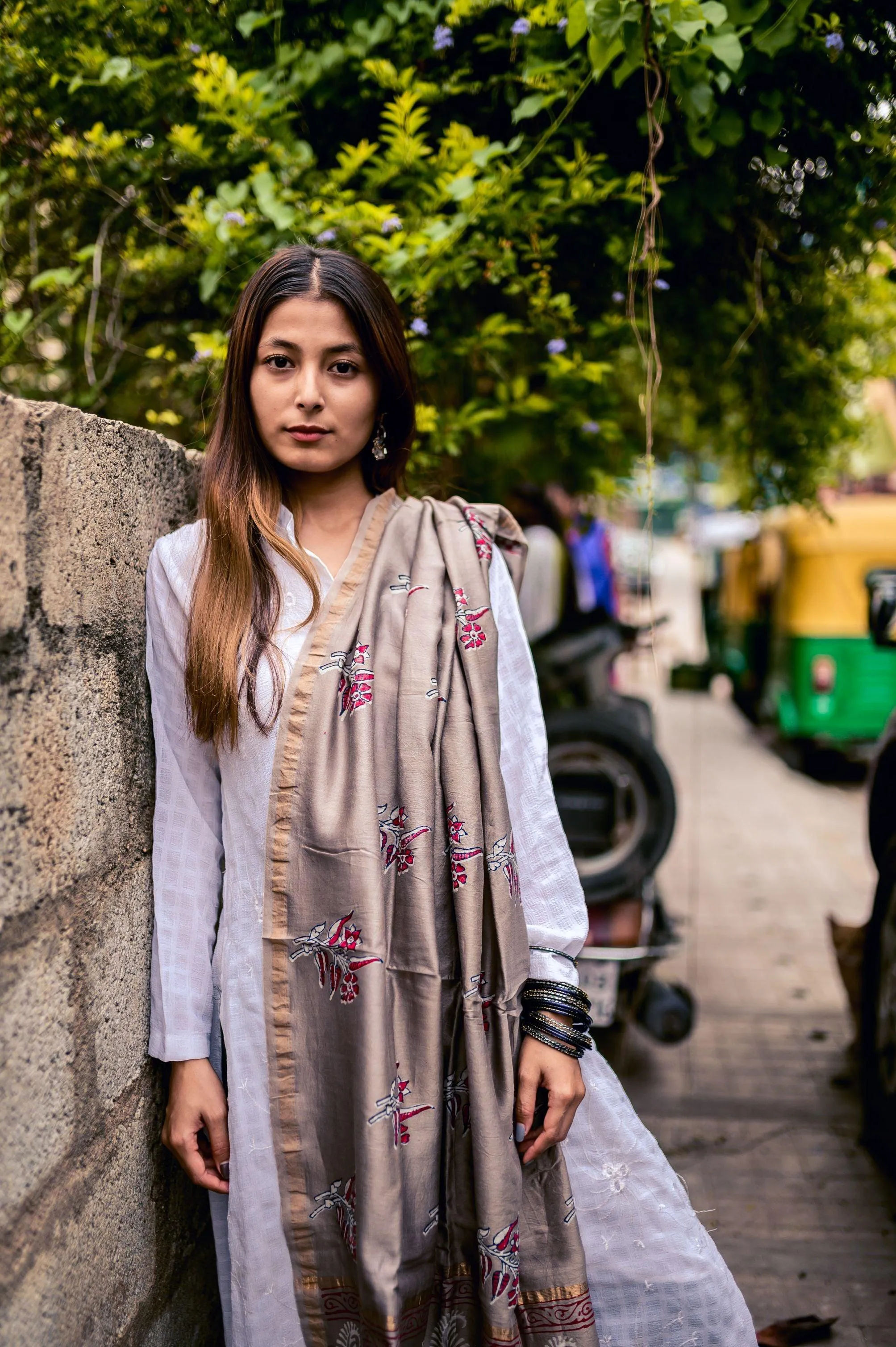 Kaisori Kashish Chanderi Dupatta - Floral