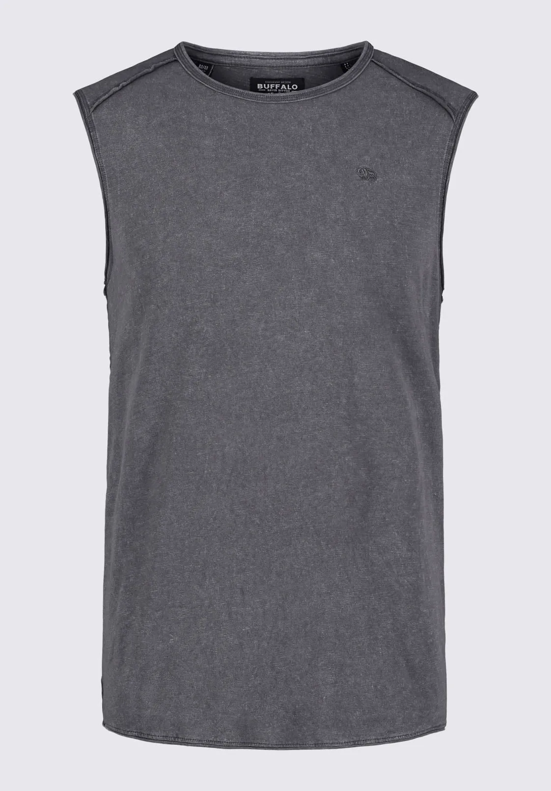 Karmola Men's Sleeveless Shirt in Charcoal Grey - BM24235