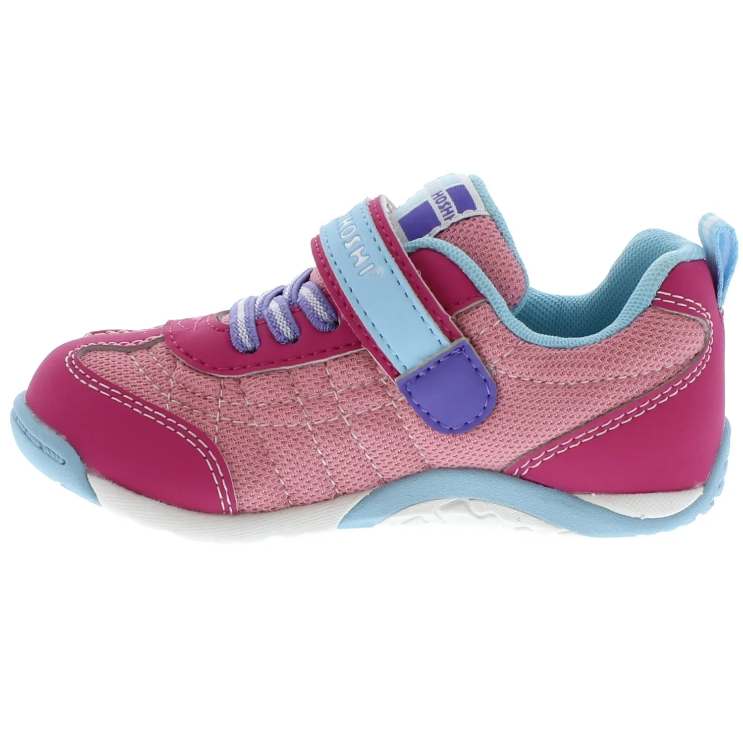 Kaz Kid's Casual Sneaker - Fuschia/Light Blue