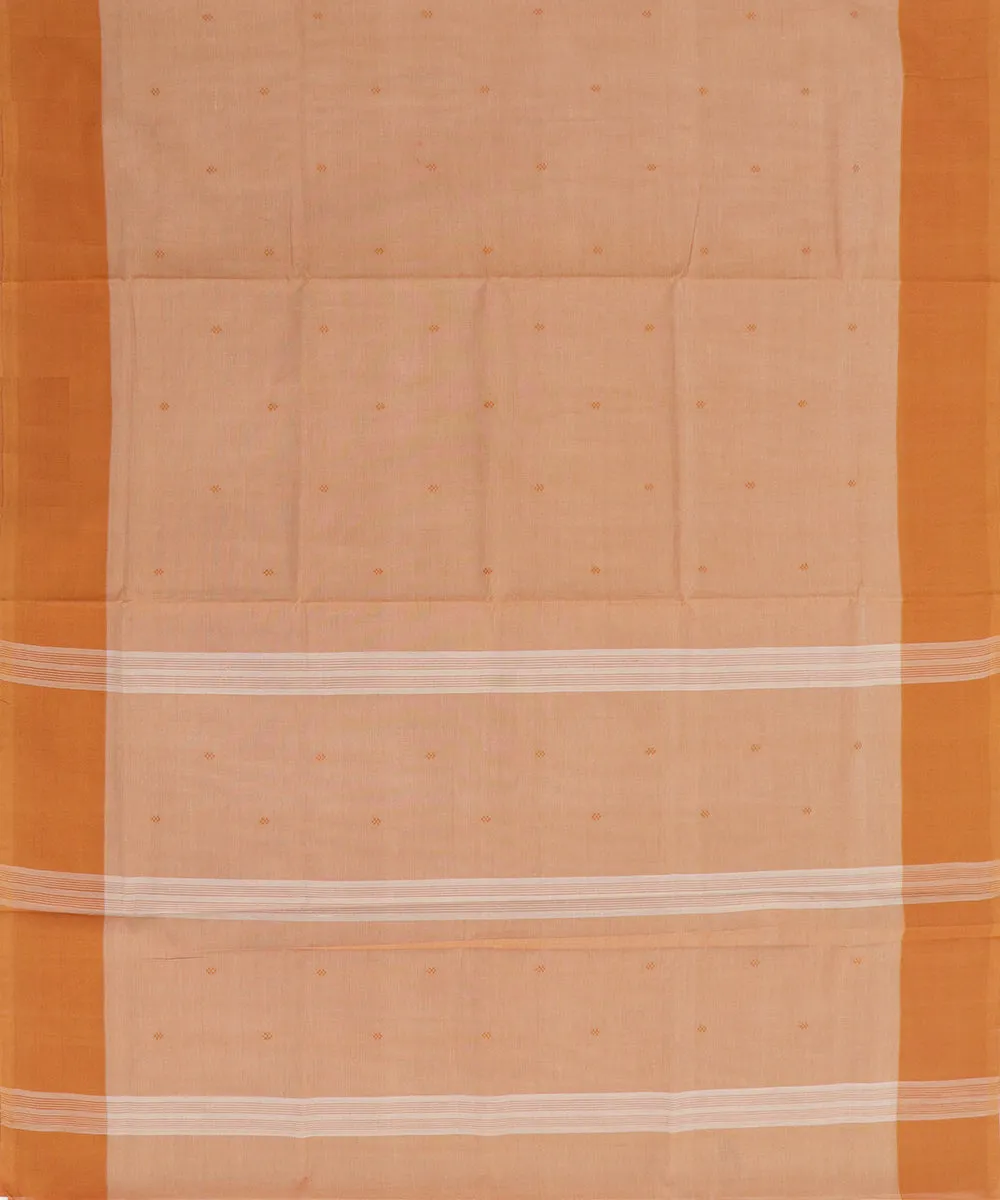 Light brown butta handwoven rajahmundry cotton saree