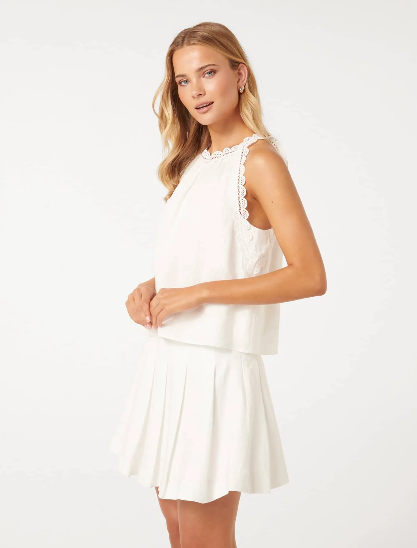 Linley Linen Trim Tank Top