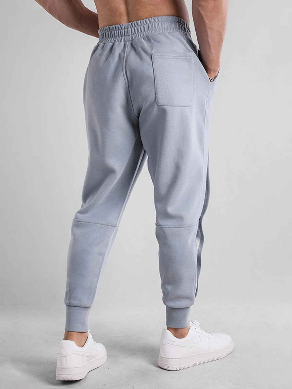 Loose Fit Tapered Sweatpant Button Jogger