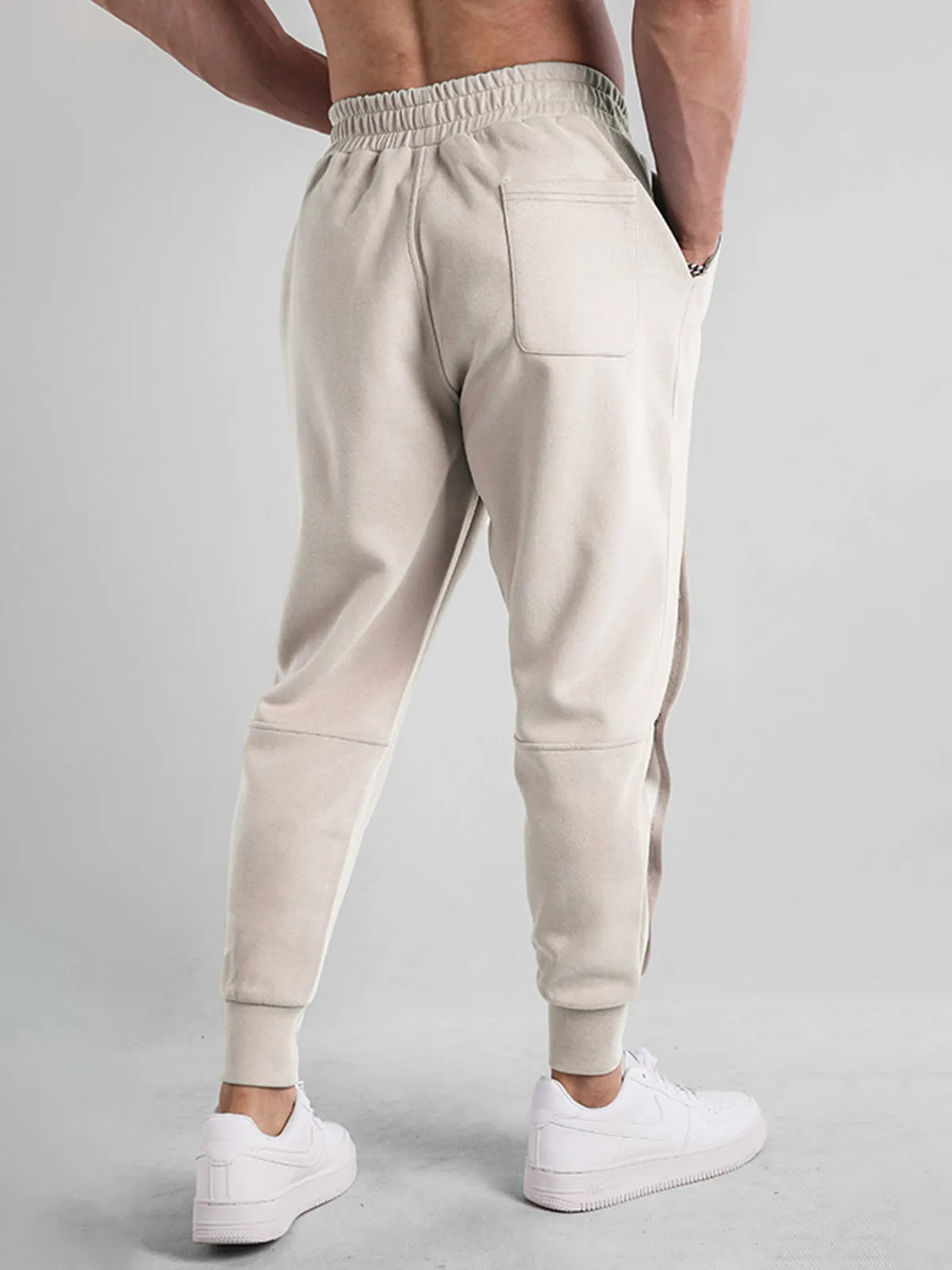 Loose Fit Tapered Sweatpant Button Jogger