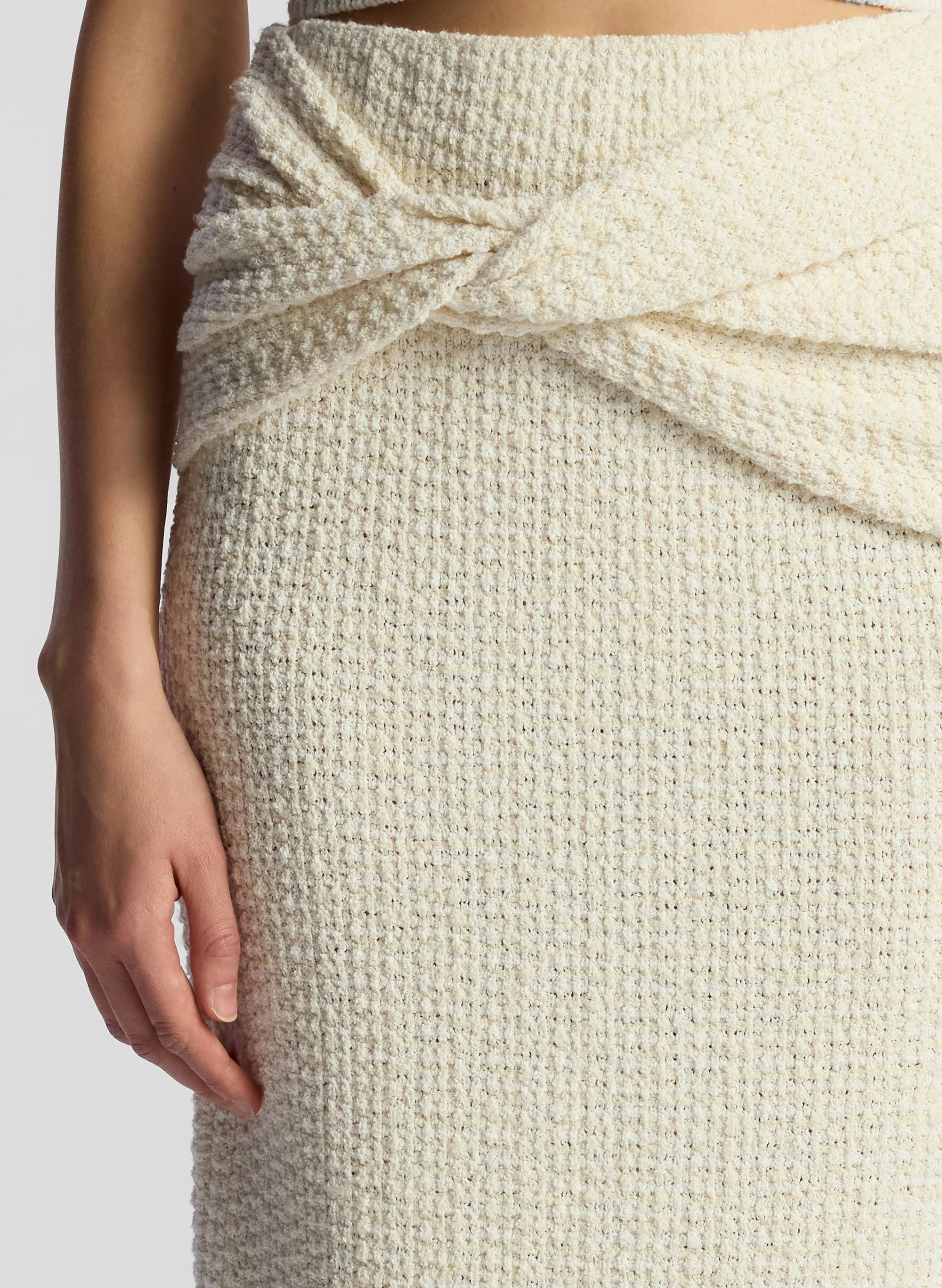 Lucia Bouclé Knit Midi Skirt