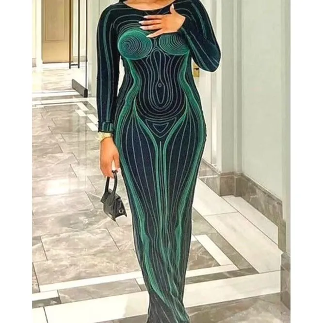 Matrix Bodycon Dress