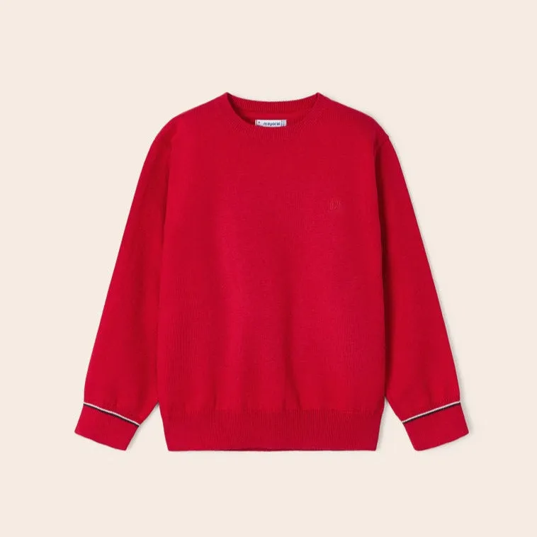 Mayoral Mini Basic Cotton Red Sweater_311-26