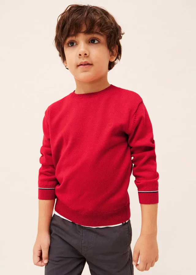 Mayoral Mini Basic Cotton Red Sweater_311-26