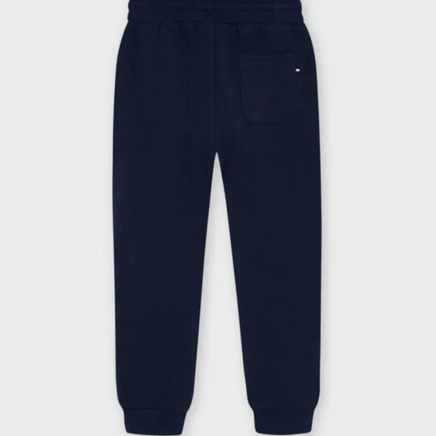 Mayoral Mini Boys Cuffed Fleece Navy Sweatpants 725-19