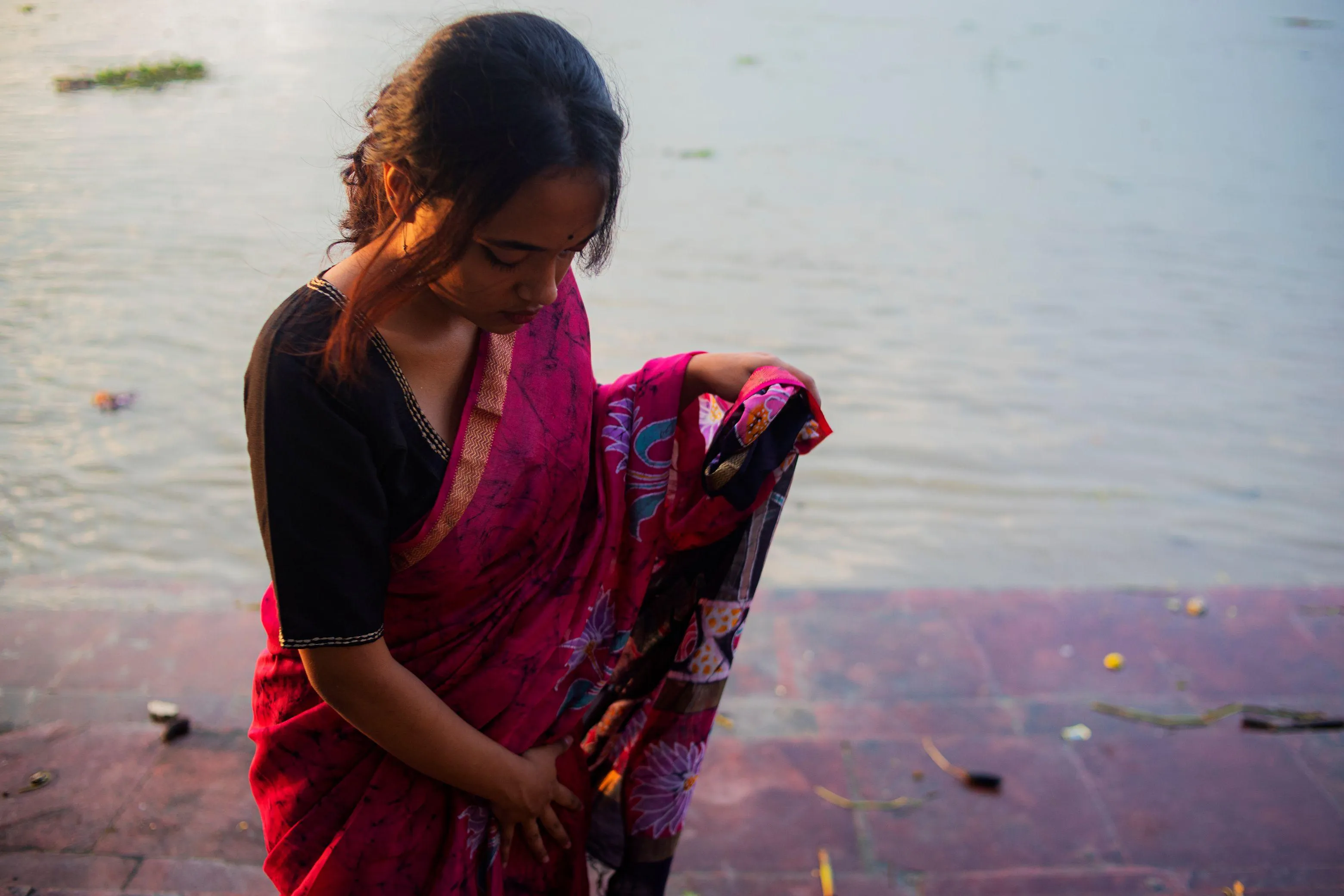 Mayura - Narmada Batik Maheswari saree