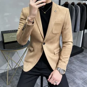 Men Casual Slim Blazer Hombre Suit