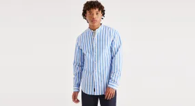 Men's Regular Fit Band Collar Shirt