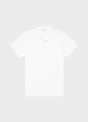 Men's Towelling Polo Shirt in White