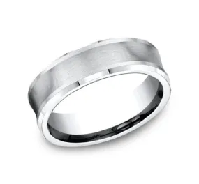 Men's Wedding Band, 7.5MM White Cobalt