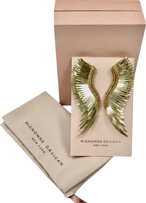 Mignonne Gavigan Gold Madeline Angel Wing Earrings BNIB