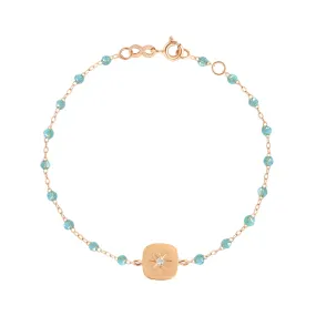 Miss Gigi Aqua diamond bracelet, Rose Gold, 6.7"