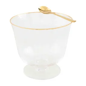 Mud Pie Gold Edge Pedestal Bowl Set