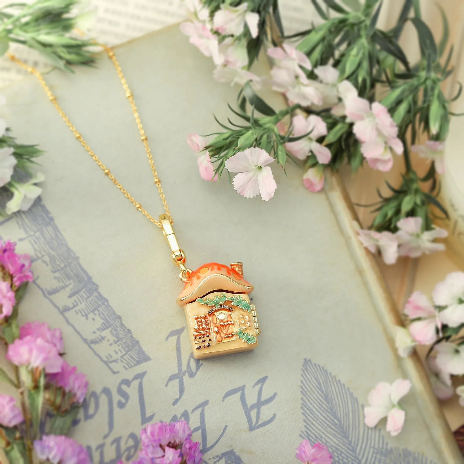 Mushroom House Necklace