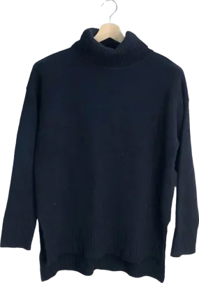 NOVO Black Merino Wool Turtleneck Jumper UK Size 10