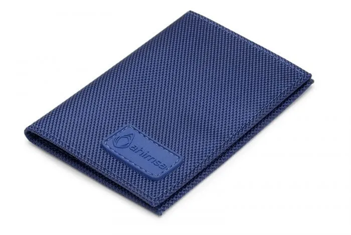 Nylon unisex cardholder by Ahimsa - black, navy or espresso